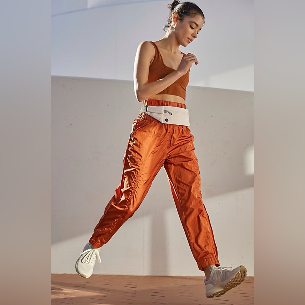 Free People Movement The Way Home Joggers Cinnamon Burnt Orange Track Pants NWT